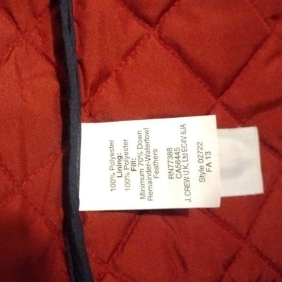 NWOT J CREW Quilted Tack Barn Corduroy Trim Down Field Jacket Sz XS - Picture 8 of 12